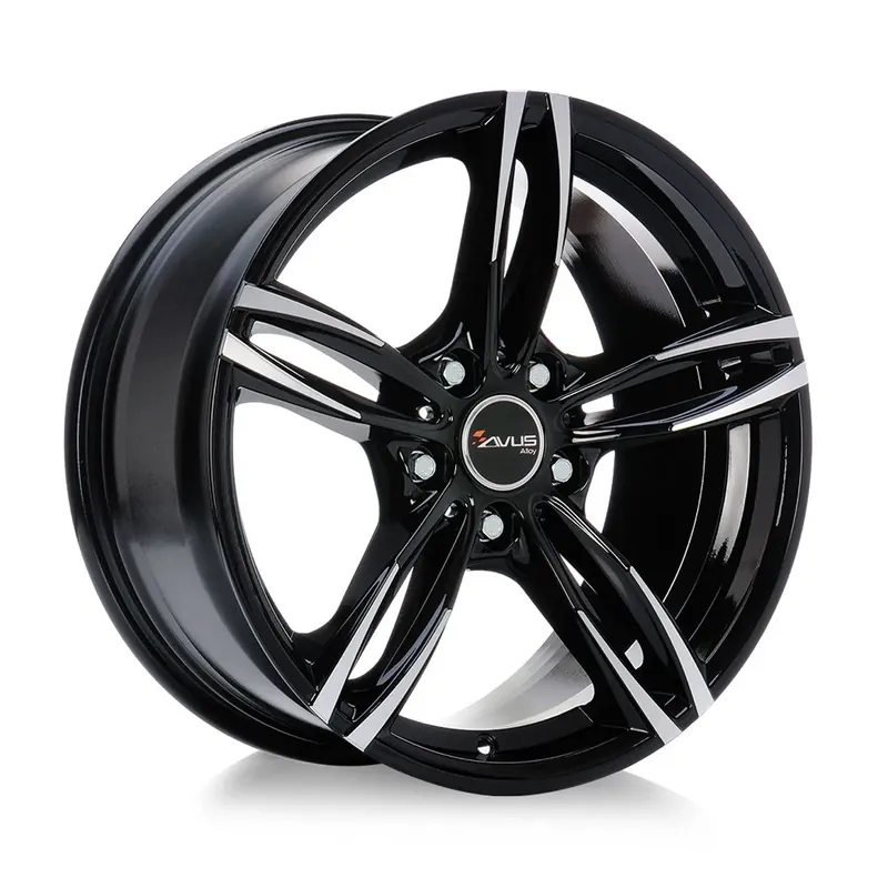 AVUS RACING AF15 black polished 8.0Jx18 5x112 ET45 Solange Der Vorrat Reicht
