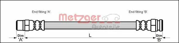 Sichere Zahlung METZGER Bremsschlauch (4114736) KFZ-7063119