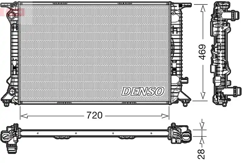 DENSO Kühler, Motorkühlung (DRM02022) KFZ-7118499 Highlight