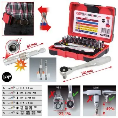 KS TOOLS Set, Schraubendreher-Einsatz (Bits) (918.3010) KFZ-7025601 Markenprodukt