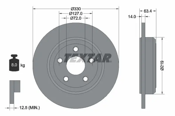TEXTAR Bremsscheibe (92274703) KFZ-7027569 Top-Seller