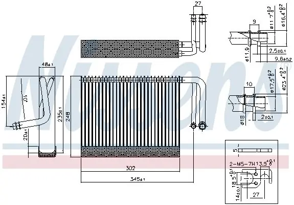 NISSENS Verdampfer, Klimaanlage (92327) KFZ-7027726 Billig
