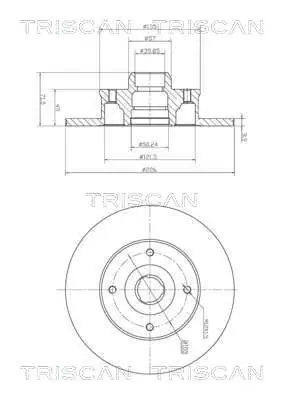 Markenprodukt TRISCAN Bremsscheibe (8120 10104C) KFZ-6997803