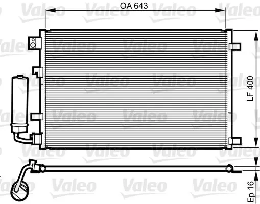 VALEO Kondensator, Klimaanlage (814008) KFZ-6999286 Direkt Vom Hersteller